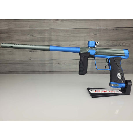 USED Planet Eclipse 180R Paintball Marker Grey Blue on a panel background