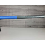 Right side barrel USED Planet Eclipse 180R Paintball Marker Grey Blue on a panel background