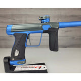 Right side body USED Planet Eclipse 180R Paintball Marker Grey Blue on a panel background