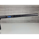Right side barrel USED Planet Eclipse CS3 Midnight Black on a woodgrain background