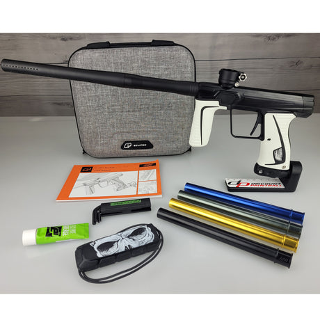USED Planet Eclipse 180R Paintball Marker Black with White Grips 4 PWR Inserts