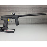 USED Planet Eclipse Etha 3M Paintball Marker Black w Upgraded Trigger right side on a dark background