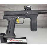USED Planet Eclipse Etha 3M Paintball Marker Black w Upgraded Trigger close up of right side body
