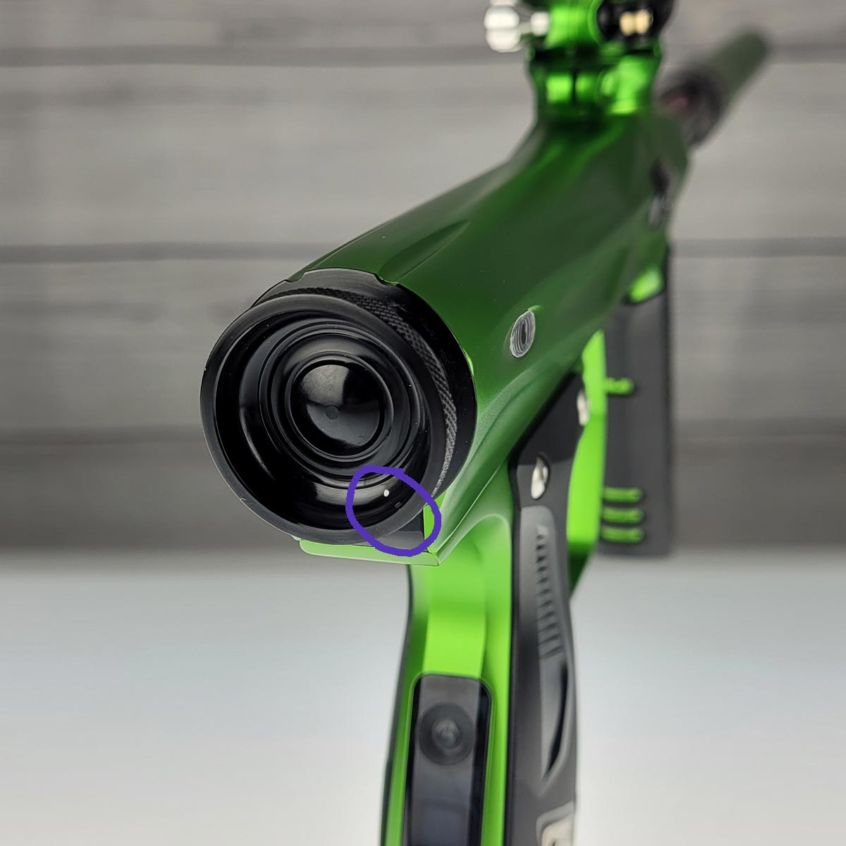 Shocker AMP Paintball Marker Lime w Case USED