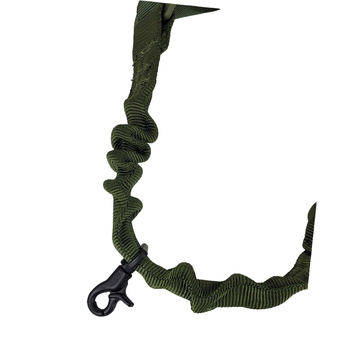 Latch close up Olive green Air Raid Single Point Sling on a white background