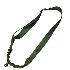 Latch close up Olive green Air Raid Single Point Sling on a white background