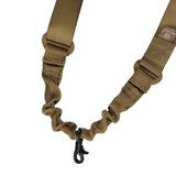 Latch close up Tan Air Raid Single Point Sling on a white background