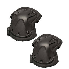 Black Air Raid X Knee Pads on a black background