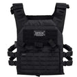 Front of black BSX Plate Carrier LC  for airsoft and paintball on a white background