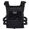 Front of black BSX Plate Carrier LC  for airsoft and paintball on a white background