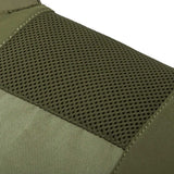 Close up of breathable mesh olive green BSX Plate Carrier LC  for airsoft and paintball on a white background