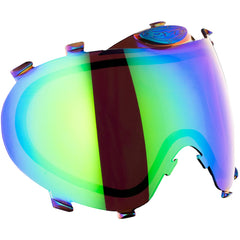 Chameleon Dye i3 Pro lens for paintball goggle on a white background