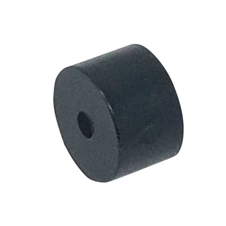 Small Black flat and round replacement marker part for Dye paintball gear on a white background.