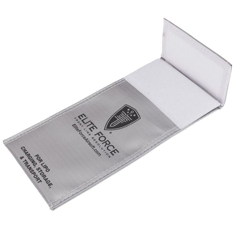 Bag velcro Elite Force 11.1V Lipo 900 MAH 15C Stick Battery with Tamiya Connector for airsoft on a white background.