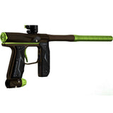 Right back angle Empire Axe 2.0 Paintball Marker Dust Brown Dust Green against a white background.