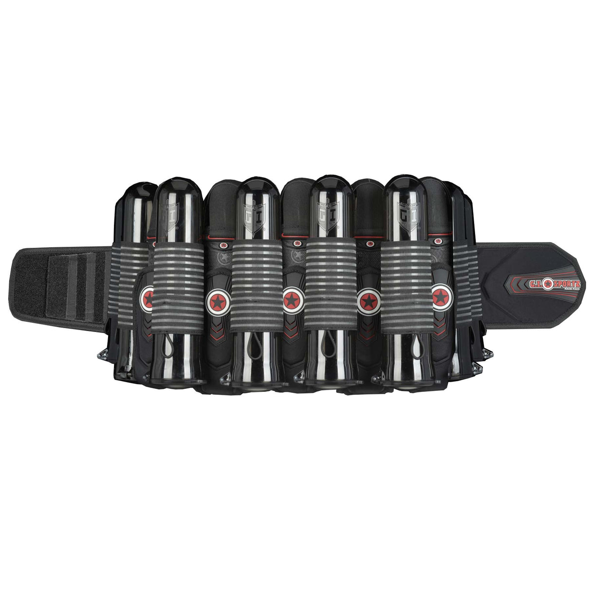 GI Sportz Race Paintball Harness 5+8 Black Red