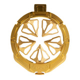 Yellow Gold HK Army Evo Pro Metal Speed Feed for Virtue and Bunkerkings paintball loader hopper on a white background.