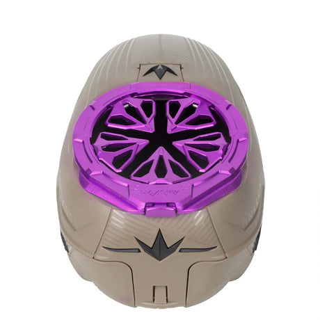 Purple HK Army Evo Pro Metal Speed Feed for Virtue and Bunkerkings paintball loader hopper on a CTRL loader.