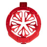 Red HK Army Evo Pro Metal Speed Feed for Virtue and Bunkerkings paintball loader hopper on a white background.