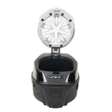 Silver HK Army Evo Pro Metal Speed Feed for Virtue and Bunkerkings paintball loader hopper on an open Spire loader.