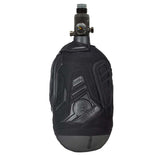 Logo side view Black HK Army Hardline Armored padded neoprene Tank Cover with zipper and velcro for 4500 psi air system.