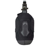 Front view Black HK Army Hardline Armored padded neoprene Tank Cover with zipper and velcro for 4500 psi air system.
