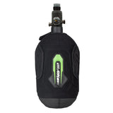 Logo Energy Green and Black HK Army Hardline Armored padded neoprene Tank Cover with zipper and velcro for 4500 psi air system.