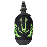 Zipper Energy Green and Black HK Army Hardline Armored padded neoprene Tank Cover with zipper and velcro for 4500 psi air system.
