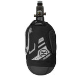 Logo side Graphite black and grey HK Army Hardline Armored padded neoprene Tank Cover with zipper and velcro for 4500 psi air system.