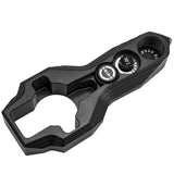 underside of Black HK Army Regulator Multi Tool paintball and airsoft tank regulator remove on a white background
