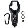 Black HK Army Regulator Multi Tool paintball and airsoft tank regulator remove with included parts on a white background