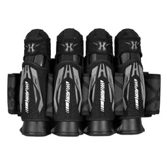 Black Grey HK Army Zero G 2.0 Harness 4+3+4 paintball pack on a white background.
