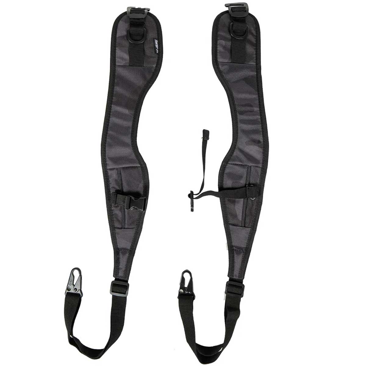 Backpack straps for HK Army Paintball Expand 75L Roller Gear bag Shroud Black Red on a white background