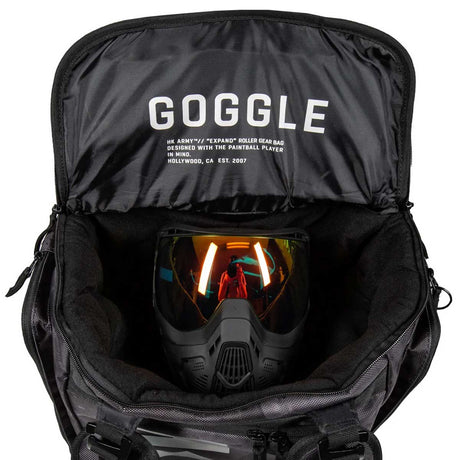 Goggle compartment of a HK Army Expand 75L Roller GearBag Shroud Blackout