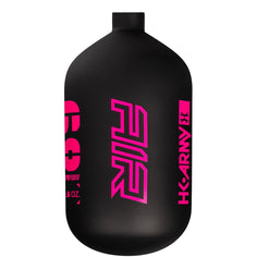 Pink on matte black Viper HK Army Alpha Air 68ci 4500psi Carbon Fiber Tank Bottle Only on a white background