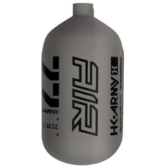 Black on matte grey Graphite HK Army Alpha Air 77ci 4500psi Carbon Fiber Tank Bottle Only on a white background