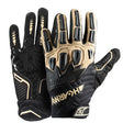 A pair of black and tan paintball or airsoft HK Army Hardline Armored Full Finger Gloves Tactical gloves shown against a plain white background, displaying both the back of one glove and the palm of the other.