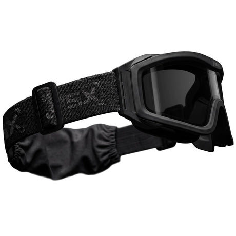 Side of BSX Tango Airsoft Thermal Goggle with Multiple Lens shown with smoke lens installed on a white background.
