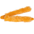 Orange plush faux fur HK Army Blade 2.0 Barrel Swab Orange for paintball on a plain white background.