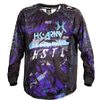Purple, blue and Black HK Army HSTL Jersey Artic long sleeve on a white background