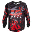 Red, black, white and grey HK Army HSTL Lava long sleeve Jersey on a white background