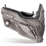 Side angle of HK Army RMX Lower Terror Ghost Series Goggle Skirt Smoke on a white background