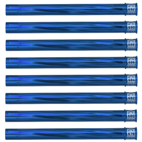 Eight HK Army Vector PWR Barrel Inserts blue on a white background