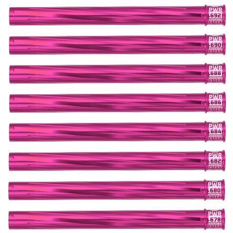 Eight HK Army Vector PWR Barrel Inserts pink on a white background