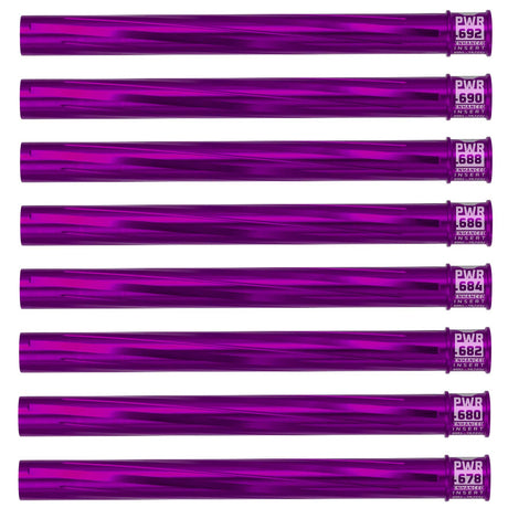 Eight HK Army Vector PWR Barrel Inserts purple on a white background