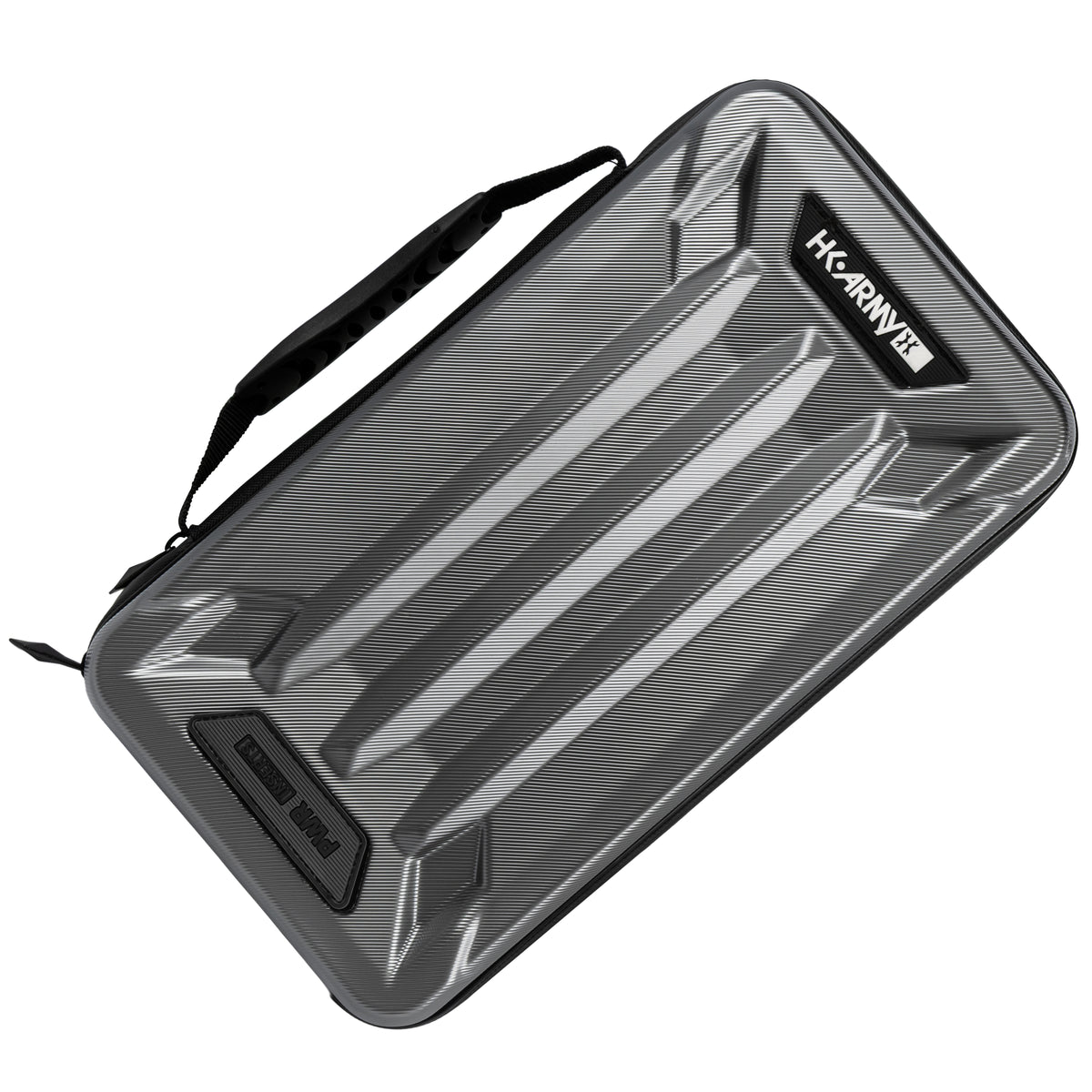 Grey black HK Army Vector PWR Barrel Insert case for paintball on a white background