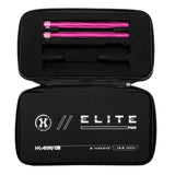 Two pink HK Army Vector PWR Barrel Inserts for paintball in a case on a white background