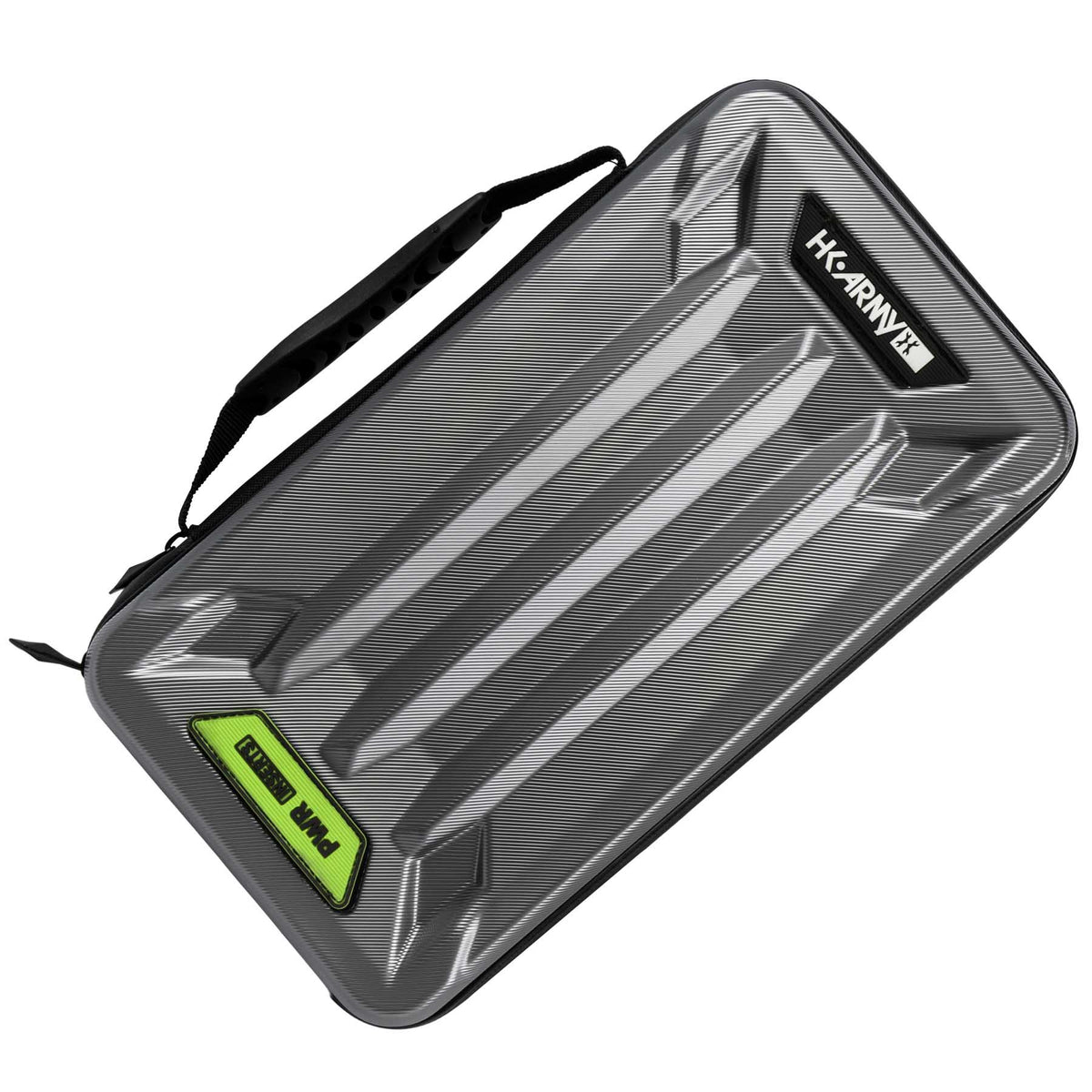 Grey black HK Army Vector PWR Barrel Insert case for paintball on a white background