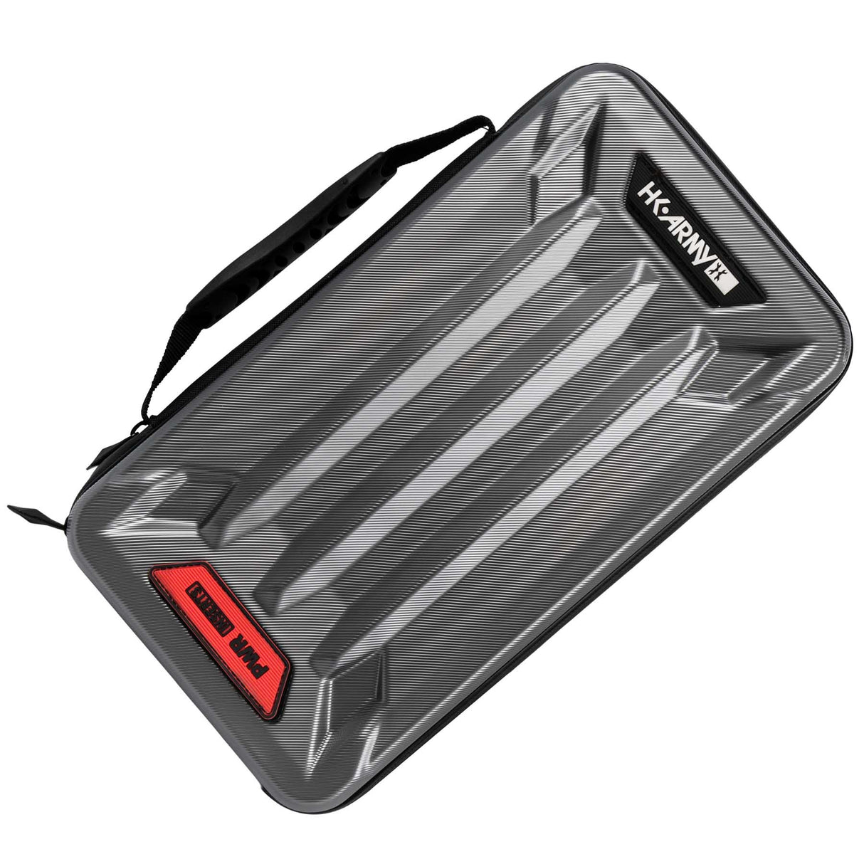 Grey black HK Army Vector PWR Barrel Insert case for paintball on a white background