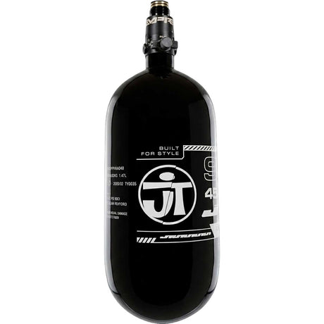 JT Ultra Lite Carbon Fiber Air Tank 90ci 4500psi Black/White w FLO Pro Reg